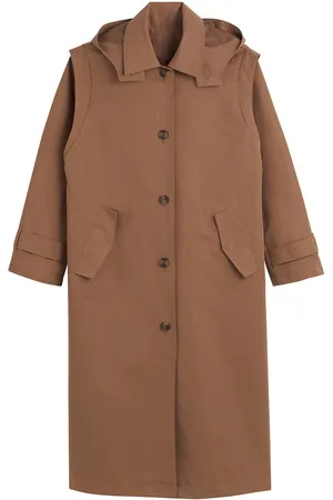 La Redoute Trench Boutonné Capuche Amovible