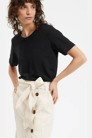 La Redoute Tee Shirt En Lin Col Rond Manches Courtes