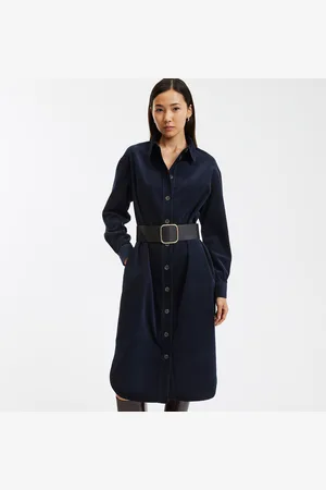 La Redoute Robe-chemise Manches Longues En Velours