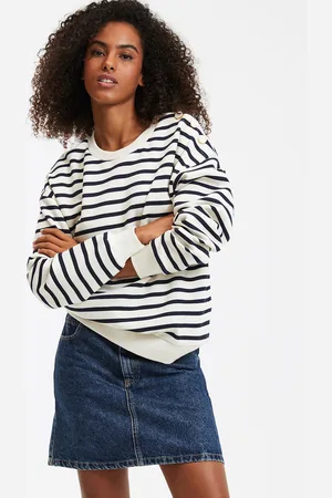 La Redoute Sweat À Rayures Col Rond Et Boutonnière