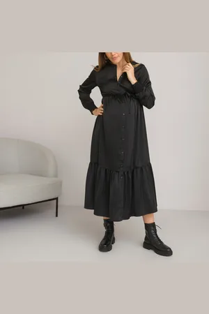 La Redoute Robe Maxi Longue De Grossesse Boutonnée