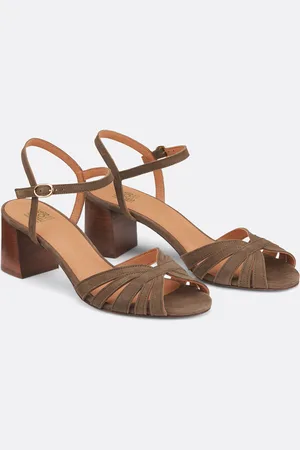 La Redoute Sandales En Cuir Suédé À Talon