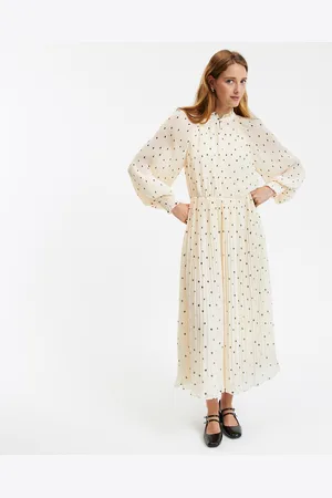 La Redoute Robe Longue Évasée Motif À Pois