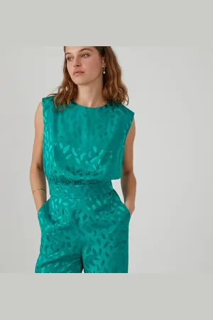 La Redoute Blouse Courte Col Rond Sans Manches