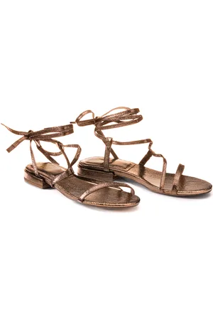 La Redoute Sandales Métallisées Lien Cheville Talon Plat