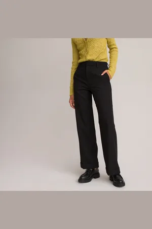 La Redoute Pantalon Droit À Revers En Polyviscose