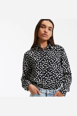 La Redoute Chemise Fluide Imprimé Pois Manches Longues