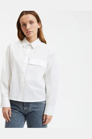 La Redoute Chemise Courte Boxy En Coton Manches Longues