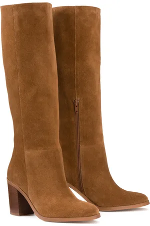 La Redoute Bottes À Talon En Cuir Suédé Signature Florie