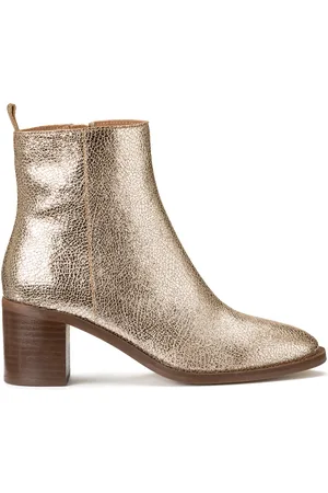 La Redoute Boots À Talon Cuir Métallisé Signature Faustine