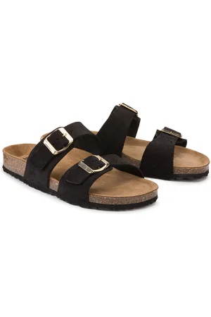 La Redoute Mules En Cuir Suédé Double Boucles