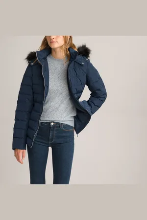 La Redoute Doudoune Courte À Capuche Avec Ceinture