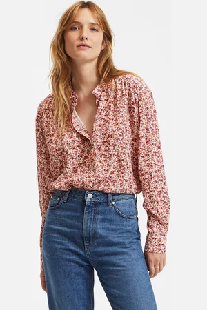 La Redoute Chemise Col Mao Imprimé Floral Manches Longues