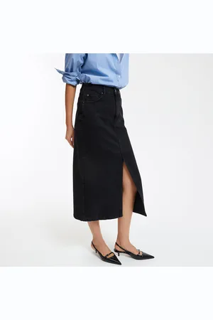 La Redoute Jupe Droite Longue En Denim