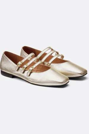 La Redoute Ballerines Babies En Cuir Métallisé
