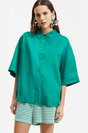 La Redoute Chemise Ample Manches Coudes Lin Signature Ambre