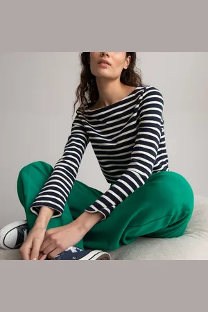 La Redoute T-shirt Rayé Col Bateau Manches Longues