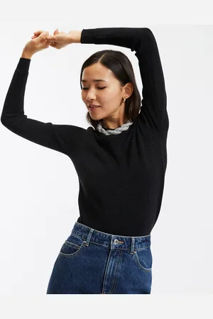 La Redoute Pull Col Rond En Maille Brillante