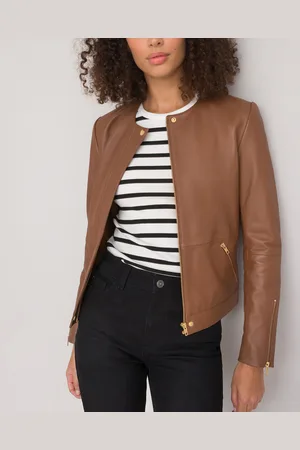 La Redoute Blouson Sans Col En Cuir