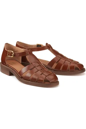 La Redoute Sandales Style Méduse En Cuir Signature Solenn