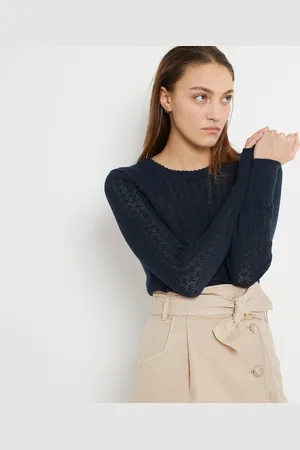 La Redoute Pull Col Rond En Maille Pointelle