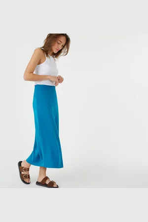 La Redoute Jupe Évasée Longue En Satin Mat Signature Marion