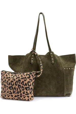 La Redoute Sac Cabas En Cuir Souple Pochette Imprimé Léopard