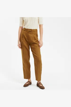 La Redoute Pantalon Cigarette En Lin Taille Haute