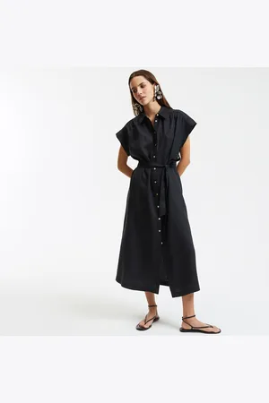 La Redoute Robe En Lin À Manches Courtes Signature Heloïse