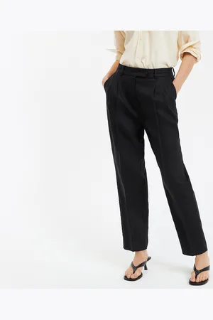 La Redoute Pantalon Cigarette En Lin Taille Haute