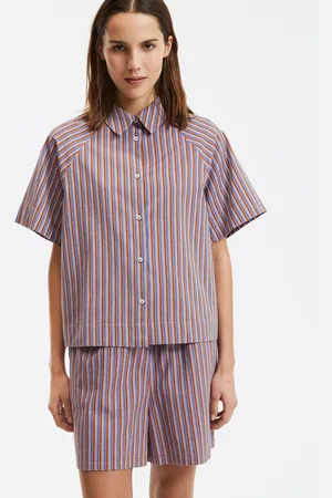 La Redoute Chemise Oversize Rayée Manches Courtes