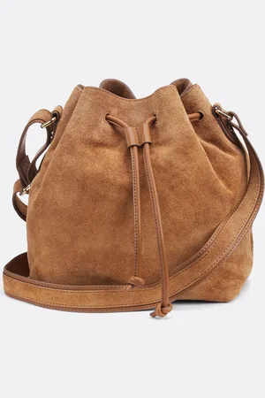 La Redoute Sac À Main Seau En Cuir Lisse Et Cuir Suédé