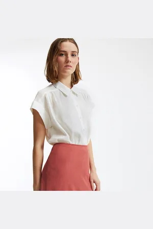 La Redoute Chemise Sans Manches En Lin Épaules Froncées