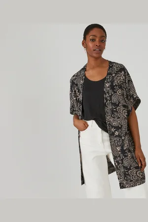 La Redoute Kimono Oversize Imprimé Mi-long