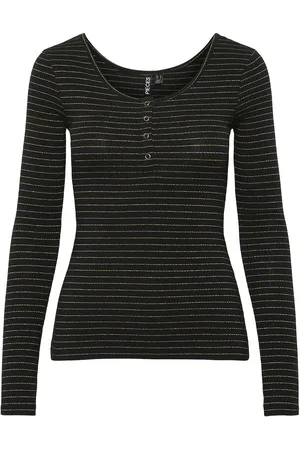 Pieces® T-shirt À Fines Rayures Brillantes