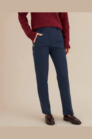 ANNE WEYBURN Pantalon Droit Taille Haute Maille Stretch