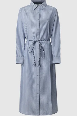 Pepe Jeans Robe Chemise À Fines Rayures