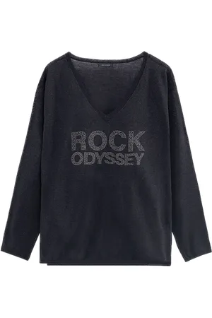 IKKS Pull Tricot Fil Textile Message Clouté