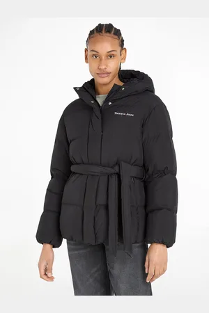 Tommy Hilfiger Doudoune À Capuche Courte Ceinturée