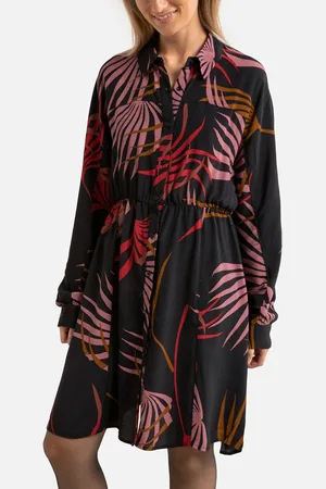 See u soon Robe Courte Imprimée Manches Longues