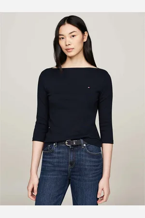Tommy Hilfiger T-shirt Col Bateau Manches 3/4