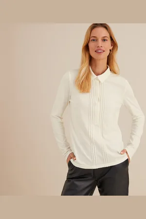 ANNE WEYBURN T-shirt Col Polo Manches Longues