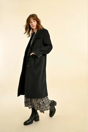 Molly Bracken Manteau Long En Laine Mélangée