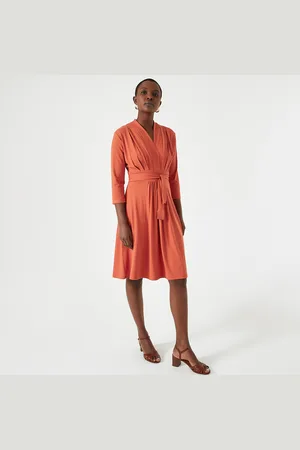 ANNE WEYBURN Robe Évasée Maille Fluide Manches 3/4