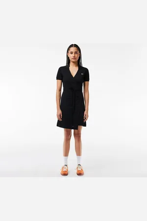 Lacoste Robe Cache-cœur En Mini Piqué Stretch