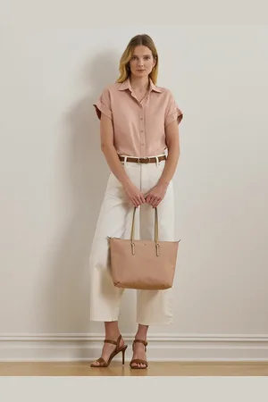 Ralph Lauren Sac Cabas Moyen En Polyamide Et Cuir Keaton