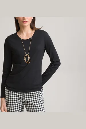 ANNE WEYBURN Tee Shirt Col Rond Manches Longues