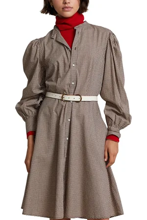 Ralph Lauren Robe-chemise Évasée À Carreaux