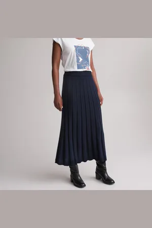 ANNE WEYBURN Jupe Plissée En Tricot Longue