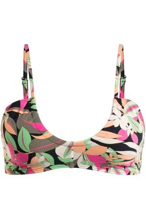 Roxy Haut De Maillot De Bain Bikini Brassière Printed Beach Classics.